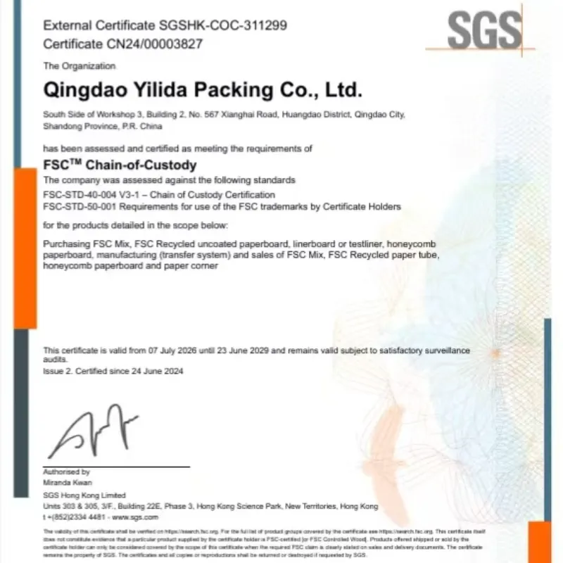 Qingdao Yilida Packaging ஆனது FSC சப்ளை மற்றும் டிமாண்ட் செயின் மேனேஜ்மென்ட் சிஸ்டம் குறித்த சிறப்புப் பயிற்சியை நடத்தியது.